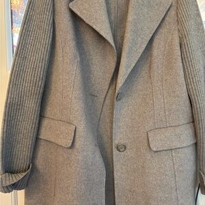 Tahari Heather Gray Trench Coat